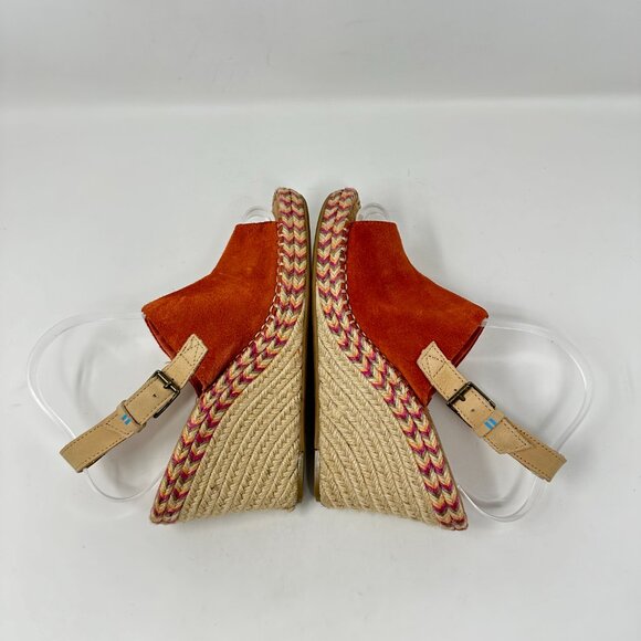 TOMS Women's Monica Slingback Wedge Suede/Leather Sandal - Picture 8 of 16